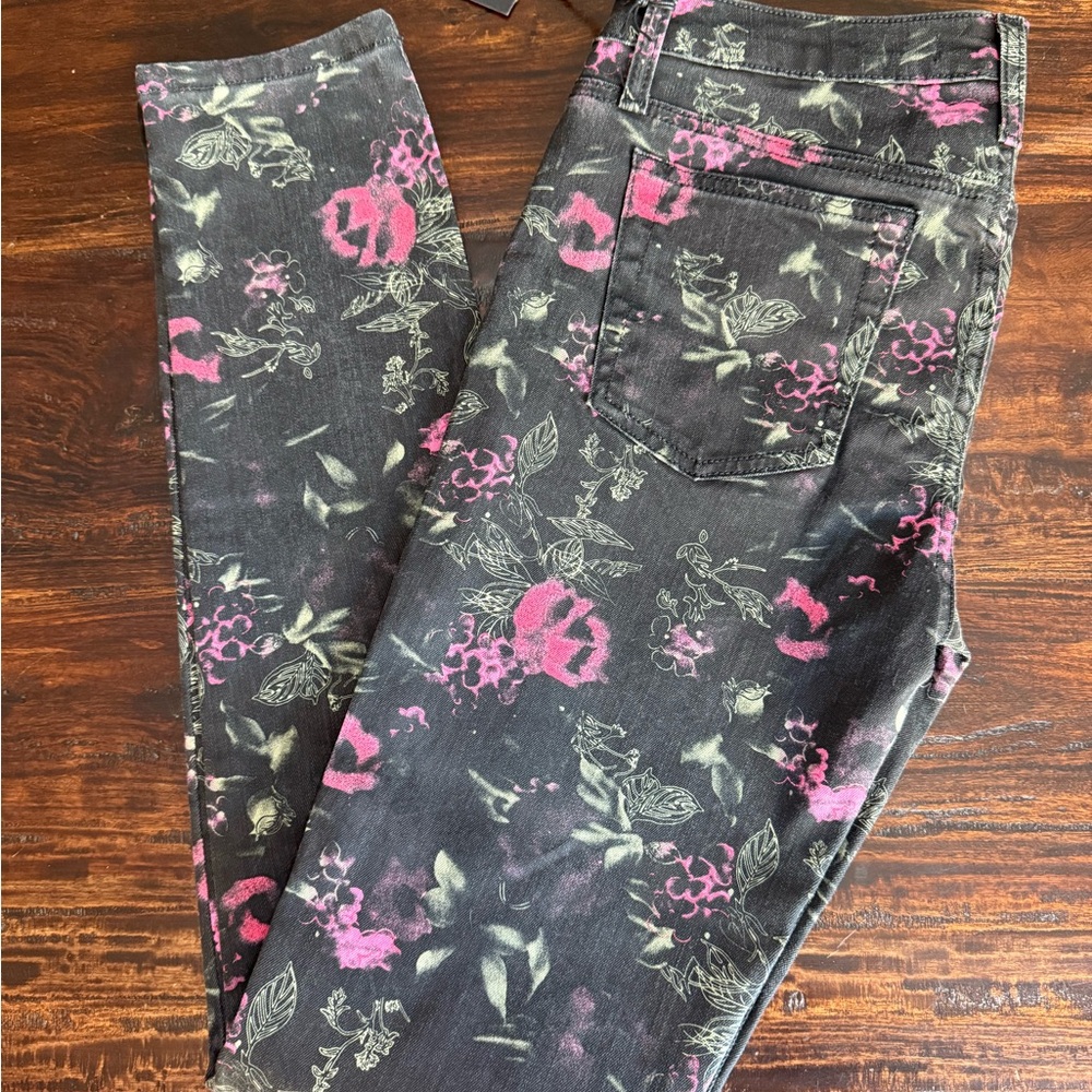Joe's Jeans Women's Skinny Jeans - Black and Pink Floral